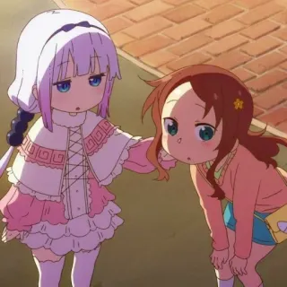 🍮 Kanna Kamui Miss Kobayashi's Dragon Maid Anime, Kanna Kamui, Mignon, Fille, Dragon Maid, Animation telegram sticker