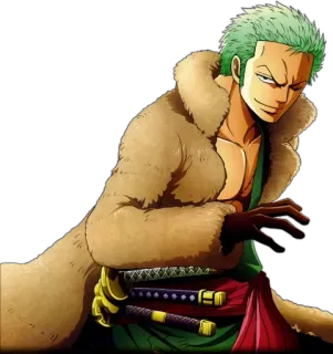 😈 Roronoa Zoro One Piece anime, one piece, roronoa zoro, swordsman, pirate, character, manga telegram sticker