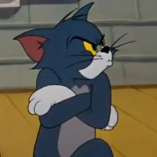 🤍 Tom Cat Tom and Jerry 만화, 고양이, 화난, 캐릭터 telegram sticker
