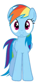 😶 Rainbow Dash My Little Pony, kartun, hewan, kuda poni, Rainbow Dash telegram sticker