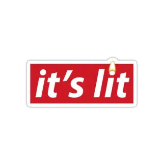 💢 it's lit keren, api, populer, frasa, cool telegram sticker