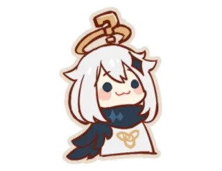 ❓ Paimon Genshin Impact paimon, genshin impact, anime, videogame, sticker, kawaii telegram sticker