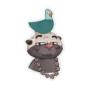 🧙‍♀️ animal, pájaro, paloma, dibujo animado, personaje telegram sticker