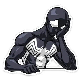 😣 Spider-Man Marvel, Fumetto, Supereroe, Vestito nero,  সিমbiote, Spiderman telegram sticker