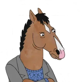 😠 BoJack Horseman bojack horseman, kartun, antropomorfik, kuda, acara tv, karakter whatsapp sticker