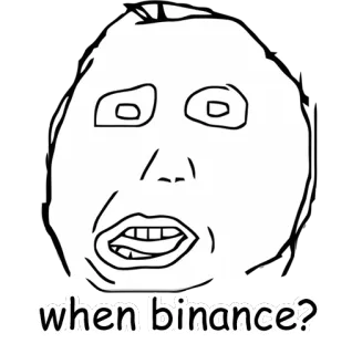 🍱 when binance? Мем, Крипто, Binance, Вопрос, Интернет мем telegram sticker