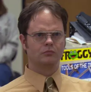 🗞 Dwight Schrute The Office Büro, Dwight, Rainn Wilson, Fernsehserie, Rübenfarm telegram sticker