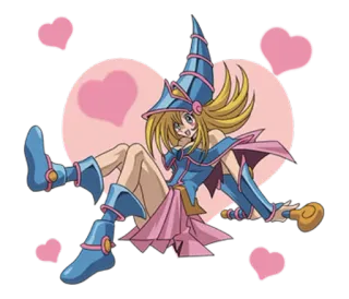 💖 Dark Magician Girl Yu-Gi-Oh! Mroczny Mag Czarnoksiężnik, Yu-Gi-Oh!, anime, kreskówka, postać telegram sticker