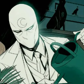 🌙 Moon Knight มูนไนท์, มาร์เวล, ซูเปอร์ฮีโร่, หนังสือการ์ตูน, ทำสวน whatsapp sticker