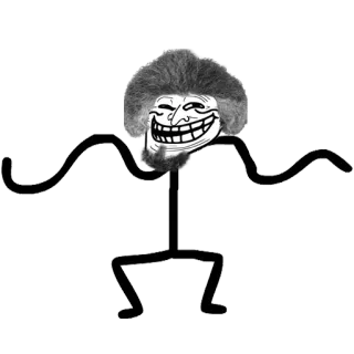 😝 trollface, meme, internet meme, cartoon, humor, funny telegram sticker