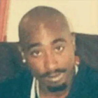 😐 Tupac Shakur rappeur, musicien, célébrité, années 90, hip hop whatsapp sticker
