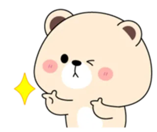 😉 hoạt hình, gấu, dễ thương, nhãn dán, cử chỉ xúc phạm telegram sticker