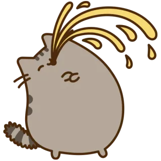 😷 Pusheen 猫, 可愛い, カワイイ, 愛らしい, 動物 telegram sticker