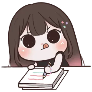 🌈 naklejka, kreskówka, pismo, słodkie, dziewczyna, anime, rysunek telegram sticker