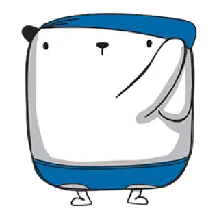 🧛‍♀️ Bär, Quadrat, Cartoon, Tier, Süß, Figur telegram sticker