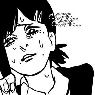 🥱 COFF COFF... 기침, 아픈, 애니메이션, 만화 telegram sticker