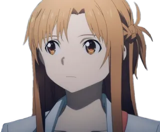 😕 Asuna Sword Art Online Anime, Garota, Personagem, Retrato, Mulher, Asuna telegram sticker