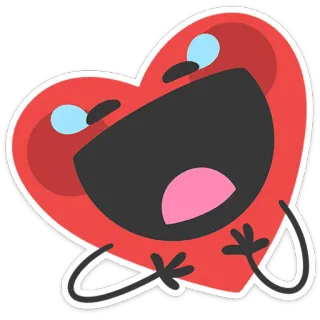 ❤️ cuore, cartone animato, felice, amore, emozione whatsapp sticker