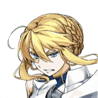 👑 Artoria Pendragon Fate/stay night อนิเมะ, ตัวละคร, อาร์เธอเรีย เพนดรากอน, ผมบลอนด์, Fate/Stay Night telegram sticker
