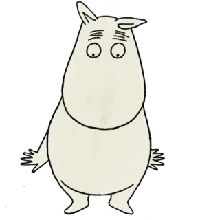 ✉️ Moomin Moomin, cartoon, character, Tove Jansson, Finland, illustration telegram sticker