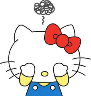 💬 Hello Kitty hello kitty, sanrio, кавай, милый, мультяшный кот, мультфильм telegram sticker