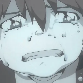 😭 sad, crying, anime, manga, emotional, tears telegram sticker