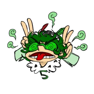 🤪 Desenho animado, Personagem, Verde, Gesto ofensivo telegram sticker
