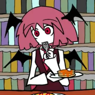 🥞 Anime, Cartoon, Vampir, Pfannkuchen, Essen telegram sticker