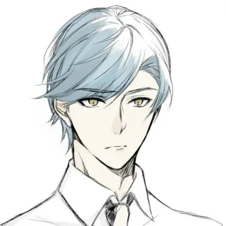 ❄️ Anime, Manga, Maschio, Ritratto, Personaggio whatsapp sticker