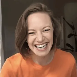 🔥 personne, femme, sourire, portrait, heureux telegram sticker