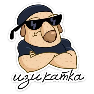 😎 uzi k amka Kartun, Kacamata hitam, Keren, Binatang, Lucu, Karakter telegram sticker