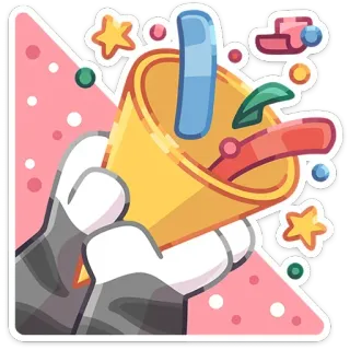 🎉 impreza, święto, konfetti, naklejka, słodkie, zabawa telegram sticker