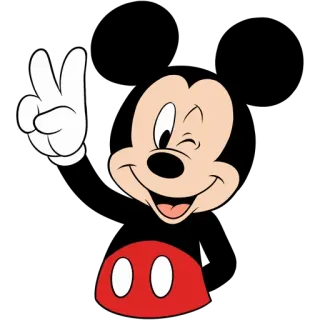 ✌️ Mickey Mouse Mickey Mouse, Disney, desenho animado, personagem whatsapp sticker