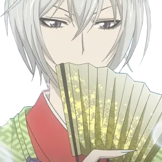 🙂 Tomoe Kamisama Kiss Anime, Siluman rubah, Kipas, Pakaian tradisional, Tomoe, Kamisama Kiss telegram sticker