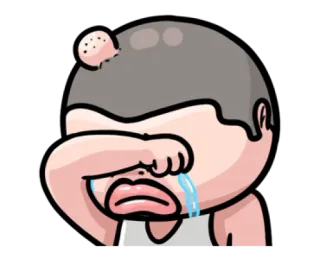 😭 llorando, triste, emoción, lágrimas, dibujos animados, personaje whatsapp sticker