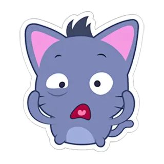 😌 Katze, süß, Sticker, Cartoon, animiert, Figur, Ausdruck whatsapp sticker