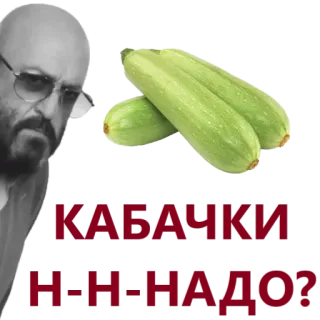 🗓 КАБАЧКИ H-H-HADO? rau, bí ngòi, tiếng Nga, meme, câu hỏi whatsapp sticker