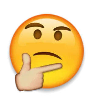 🤔 thinking, emoji, question, pondering, thoughtful, expression, unsure whatsapp sticker