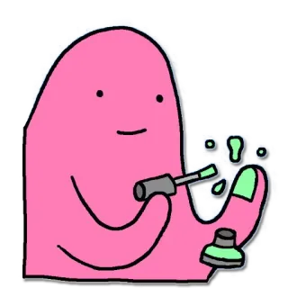 💅 マニキュア, ネイルアート, ピンク, 漫画, 美容, ネイル telegram sticker