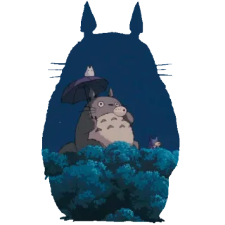 ☕ Totoro My Neighbor Totoro Totoro, Studio Ghibli, Anime, Cartone animato, Film, Personaggio, Fantasy telegram sticker