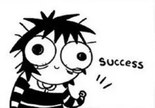 😝 Success sucesso, desenho animado, motivação, triunfo, celebração whatsapp sticker