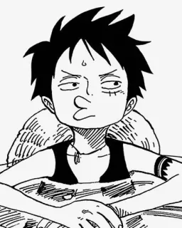 😒 Monkey D. Luffy One Piece Anime, Manga, One Piece, Monkey D. Luffy, Drôle, Dessin animé, Portrait whatsapp sticker