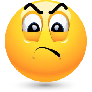 😠 Emoji, Zły, Rozzłoszczony, Wściekły, Frustrowany, Poirytowany, Emotikon telegram sticker