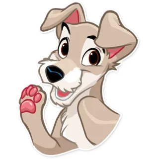 👋 chien, chiot, animal, animal de compagnie, mignon, dessin animé telegram sticker