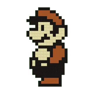 🎮 Mario Марио, Видеоигра, Пиксель арт telegram sticker