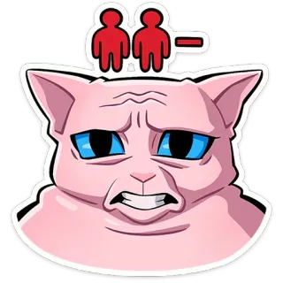 😬 cat, meme, sticker, funny, emoji telegram sticker