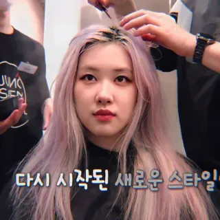 🍐 다시 시작된 새로운 스타일 coreano, estilo, corte de pelo, peinado, belleza, mujer, persona telegram sticker