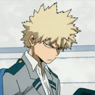 🍺 Bakugo Katsuki My Hero Academia Anime, Karakter, Anak laki-laki, Serius, Bakugo, Katsuki telegram sticker