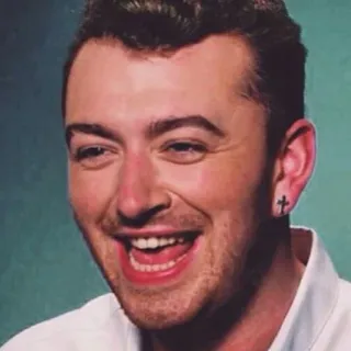 😂 Sam Smith musisi, potret, penyanyi, selebriti, anting whatsapp sticker