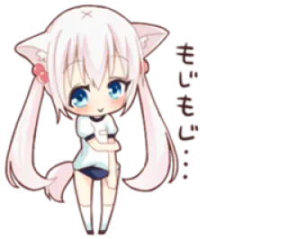 ☺️ まいっか anime, chibi, cat girl, kawaii, japanese, manga telegram sticker